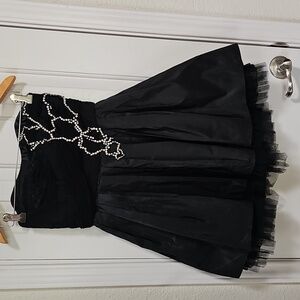 Alice and Olivia Strapless Rhinestone and Tulle Dress